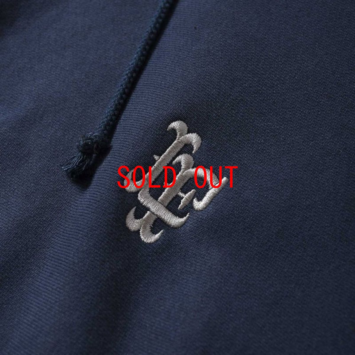 画像6: Striped Rib Small LF Logo US Cotton Hooded Sweatshirt プルオーバー パーカー スウェット Navy (6)