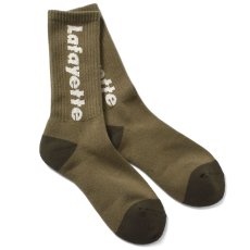 画像5: Logo Crew Socks ソックス White Black Brown Olive Green (5)