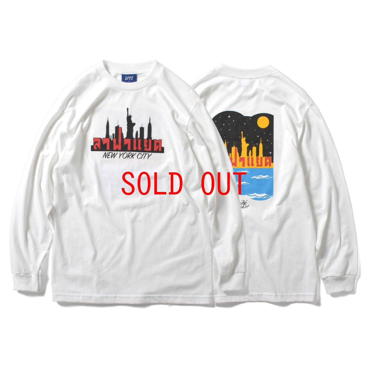 画像1: × Den Souvenir Manhattan L/S Tee デン スーベニア 長袖 Tシャツ White (1)