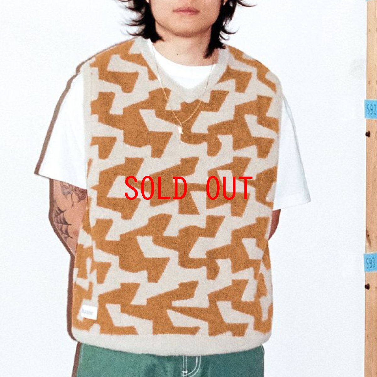 画像4: Mohair Knit Vest モヘア ニット ベスト Brown Tan (4)