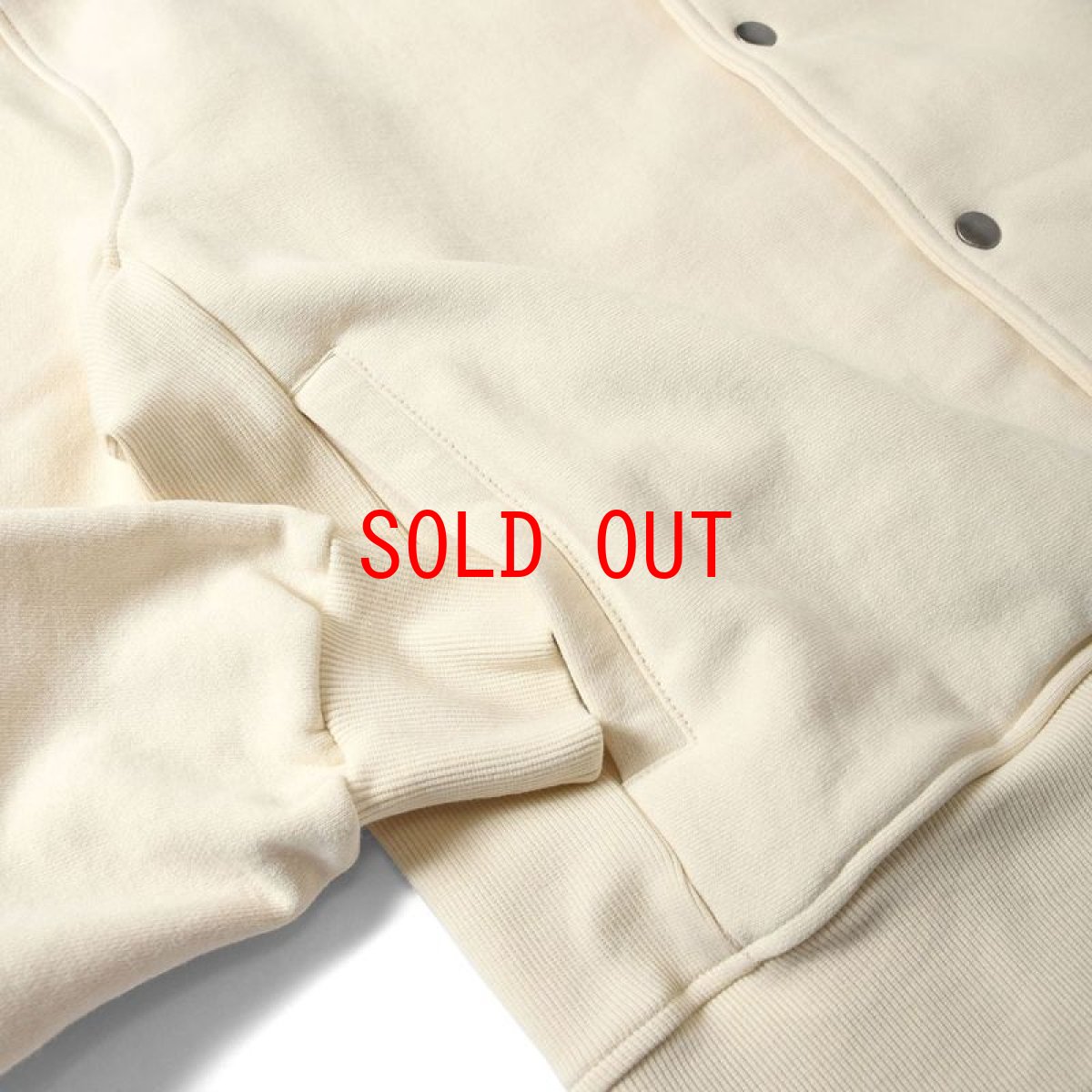 画像5: Classic L Logo Front US Cotton Snap Sweatshirt ロゴ スナップ ボタン スウェット シャツ Cream (5)