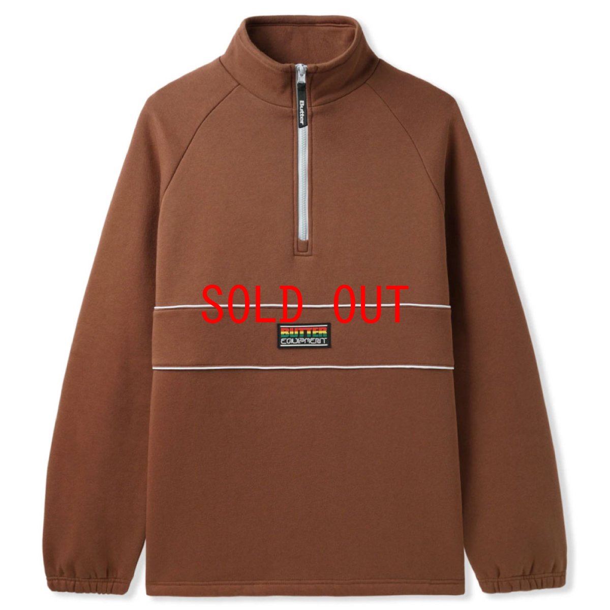 画像1: Downwind 1/4 Zip Pullover Sweat Shirts ダウンウィンドウ ハーフ ジップ プルオーバー スウェット シャツ Brown (1)