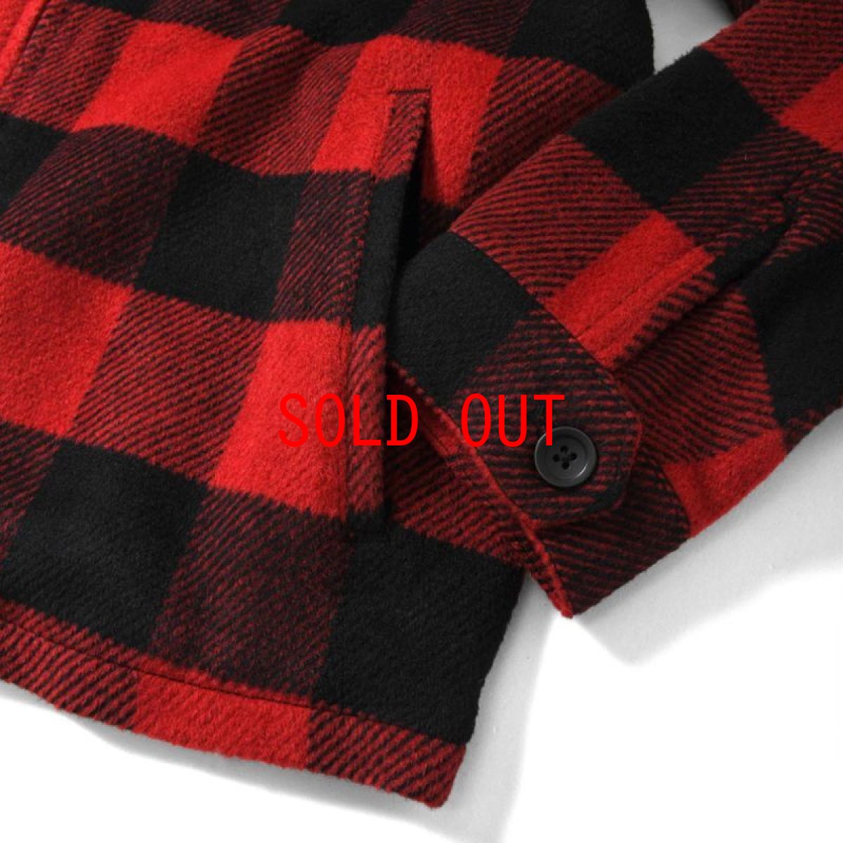 画像7: Wool Zip Work Jacket ウール バッファロー チェック ワーク ジャケット Red (7)