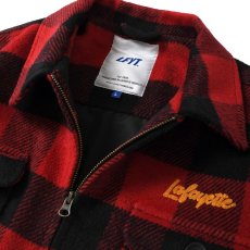 画像4: Wool Zip Work Jacket ウール バッファロー チェック ワーク ジャケット Red (4)
