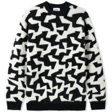 画像1: Mohair Knit Sweater モヘア ニット セーター Black White (1)