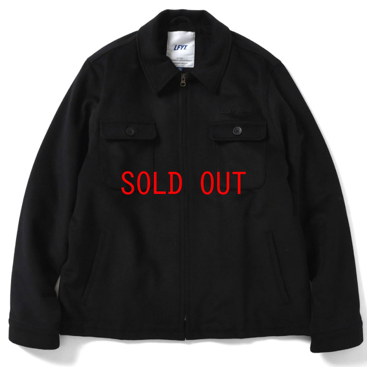 画像2: Wool Zip Work Jacket ウール ワーク ジャケット Black (2)