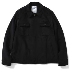 画像2: Wool Zip Work Jacket ウール ワーク ジャケット Black (2)