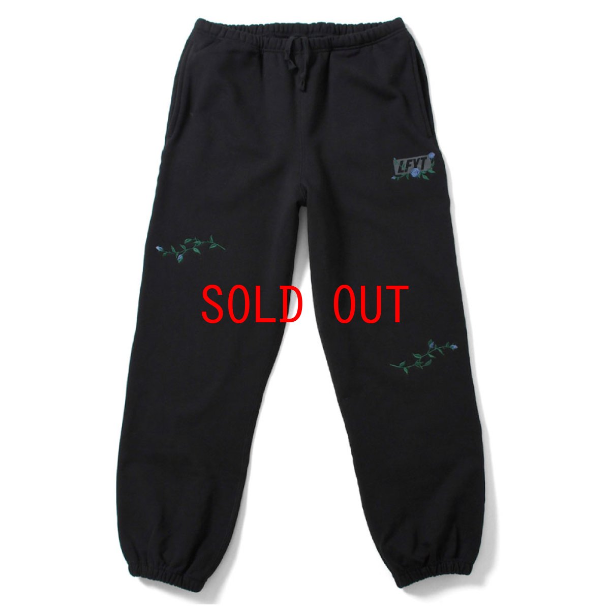 画像1: Rose Box Logo Sweat Pants ローズ ボックス ロゴ スウェット パンツ Black (1)