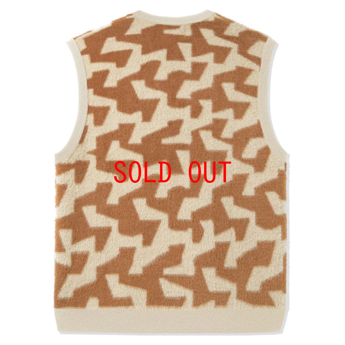 画像2: Mohair Knit Vest モヘア ニット ベスト Brown Tan (2)