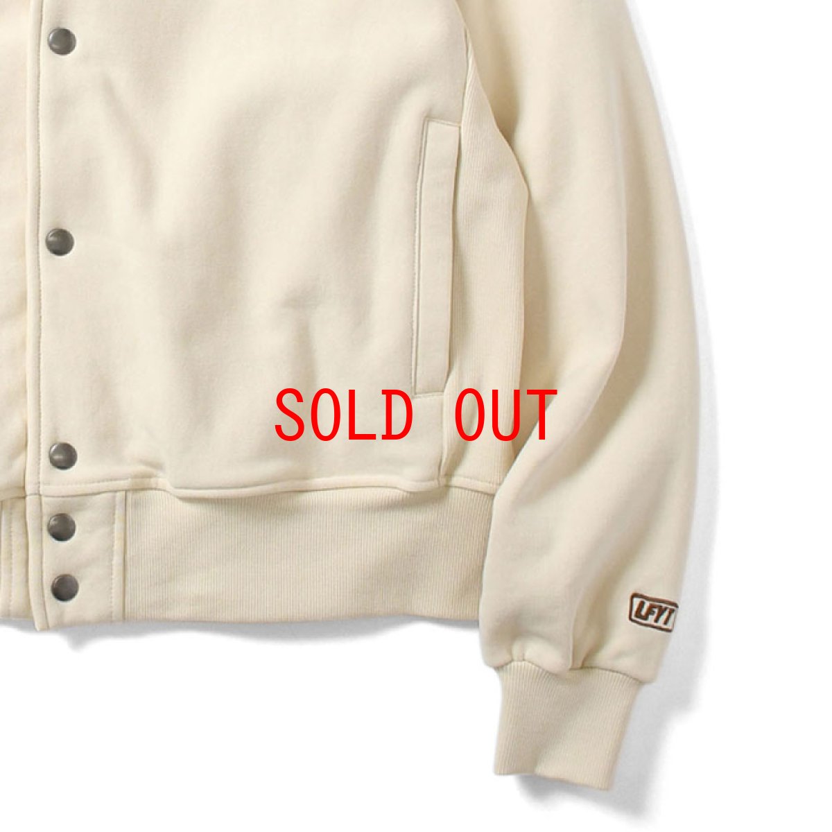 画像7: Classic L Logo Front US Cotton Snap Sweatshirt ロゴ スナップ ボタン スウェット シャツ Cream (7)