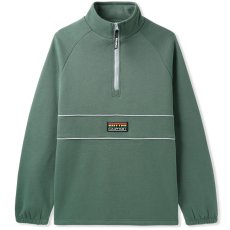 画像1: Downwind 1/4 Zip Pullover Sweat Shirts ダウンウィンドウ ハーフ ジップ プルオーバー スウェット シャツ Green (1)