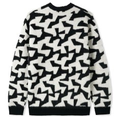 画像2: Mohair Knit Sweater モヘア ニット セーター Black White (2)