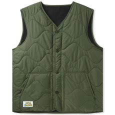 画像2: Gore Reversible Vest リバーシブル ベスト Olive Green Black (2)