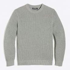 画像1: Cotton Crew Neck Waffle Knit クルーネック ワッフル ニット セーター (1)