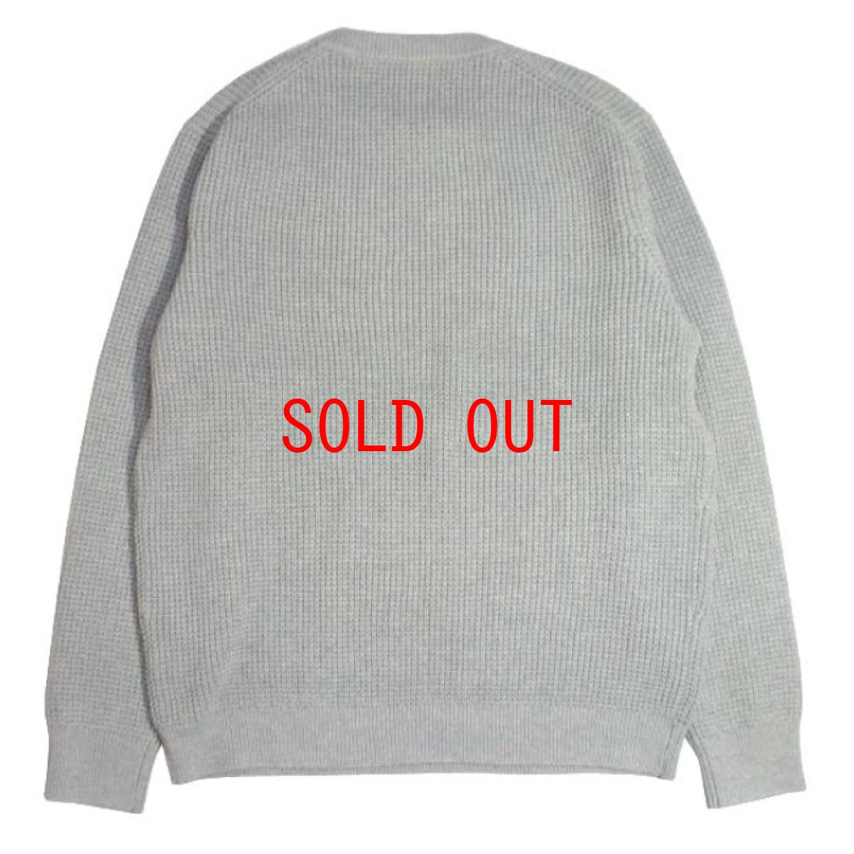 画像2: Cotton Crew Neck Waffle Knit クルーネック ワッフル ニット セーター (2)