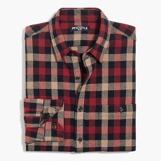 画像1: Rugged Flannel Elbow Patch Check Shirt Slim Fit エルボー パッチ フランネル シャツ (1)