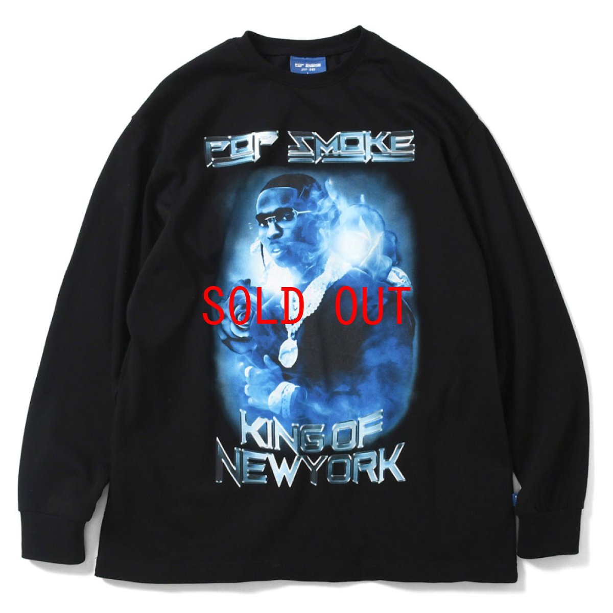 画像2: × Pop Smoke × S45 Woo L/S Tee ポップ・スモーク 長袖 Tシャツ Black (2)