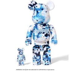 画像2: × Stash BE@RBRICK 100% ＆ 400% 2体セット Blue スタッシュ ベアブリック ブルー (2)