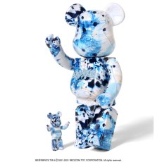 画像1: × Stash BE@RBRICK 100% ＆ 400% 2体セット Blue スタッシュ ベアブリック ブルー (1)