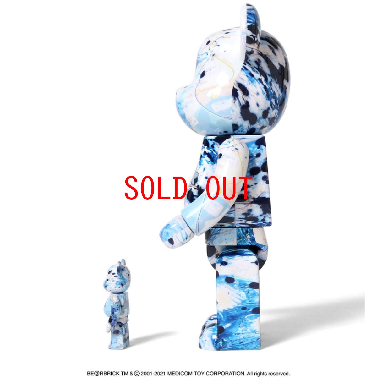 画像4: × Stash BE@RBRICK 100% ＆ 400% 2体セット Blue スタッシュ ベアブリック ブルー (4)