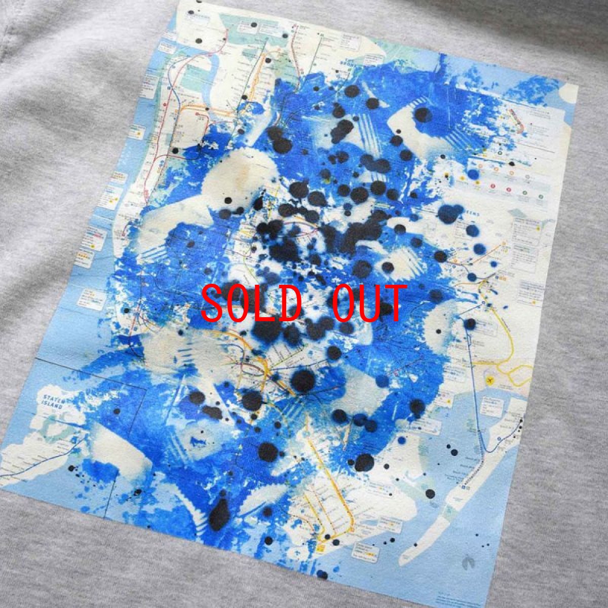 画像8: × Stash Subway Map Hooded Sweatshirt プルオーバー スウェット パーカー Grey (8)