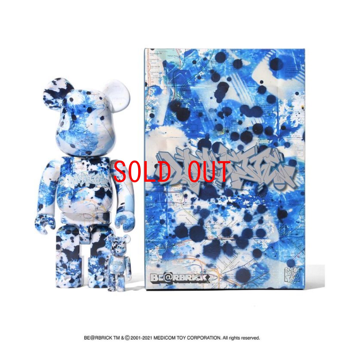 画像17: × Stash BE@RBRICK 100% ＆ 400% 2体セット Blue スタッシュ ベアブリック ブルー (17)