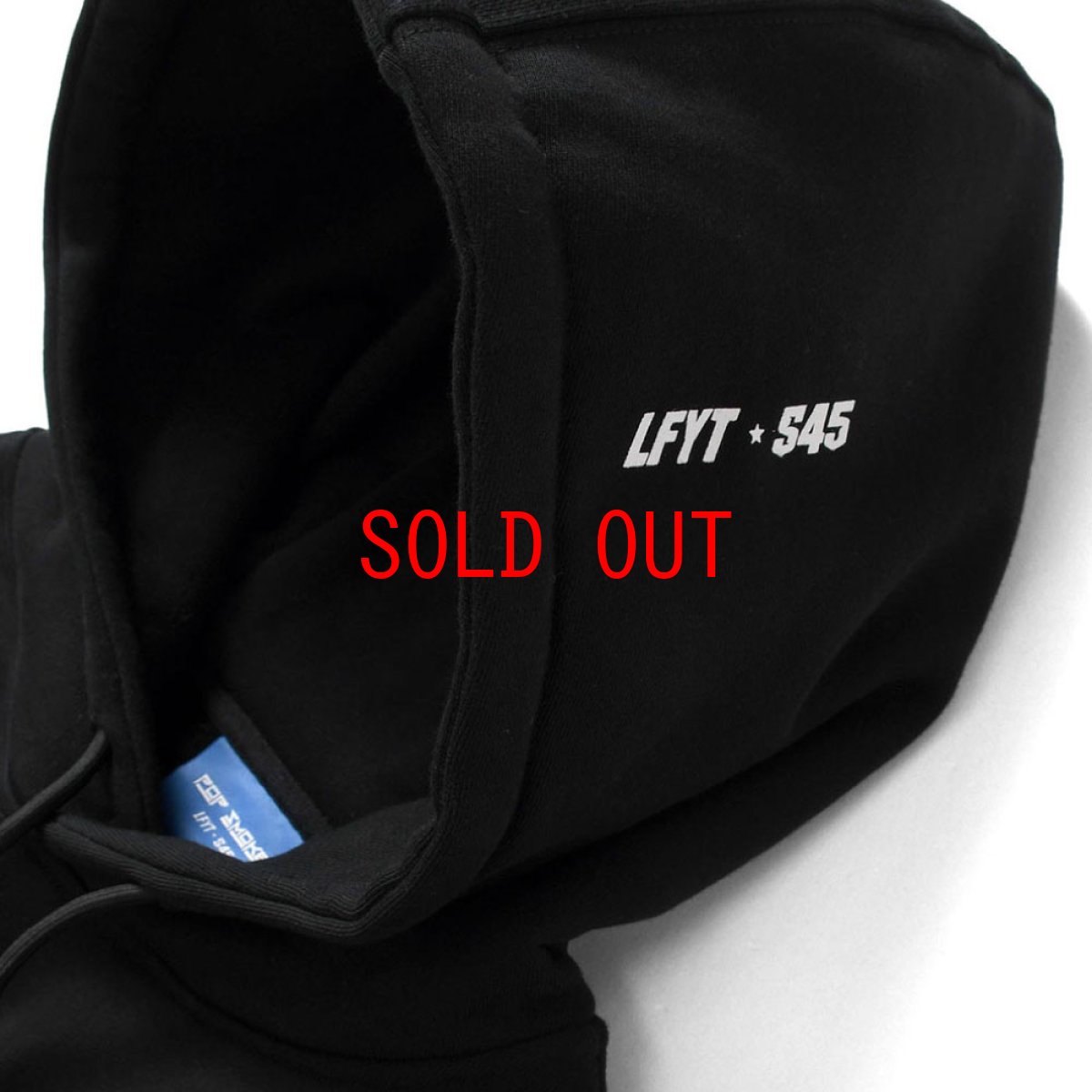 画像7: × Pop Smoke × S45 Faith Pullovee Hoodie ポップ・スモーク プルオーバー スウェット パーカー Black (7)