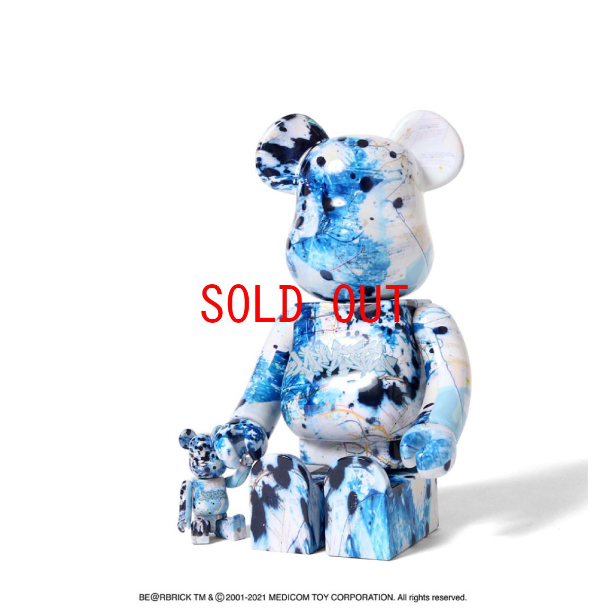 画像10: × Stash BE@RBRICK 100% ＆ 400% 2体セット Blue スタッシュ ベアブリック ブルー (10)