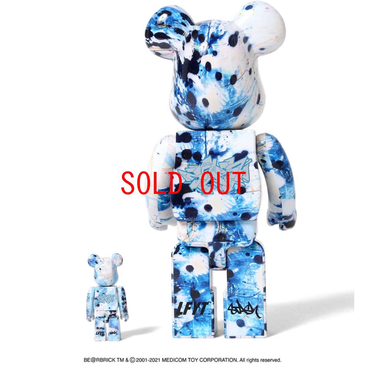 画像6: × Stash BE@RBRICK 100% ＆ 400% 2体セット Blue スタッシュ ベアブリック ブルー (6)
