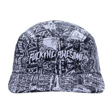 画像3: Acupuncture Volley Strapback Cap ストラップバック パネル ジェット キャップ ロゴ リフレクティブ 帽子 3M / Black Black/White (3)