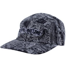 画像2: Acupuncture Volley Strapback Cap ストラップバック パネル ジェット キャップ ロゴ リフレクティブ 帽子 3M / Black Black/White (2)