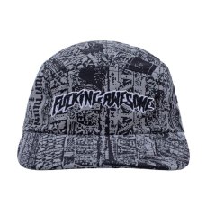 画像3: Acupuncture Volley Strapback Cap ストラップバック パネル ジェット キャップ ロゴ リフレクティブ 帽子 3M / Black Black/White (3)