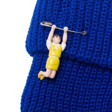 画像5: Hanging Girl Cuff Beanie ロゴ ビーニー ニット キャップ 帽子 Royal Blue Rust Red (5)