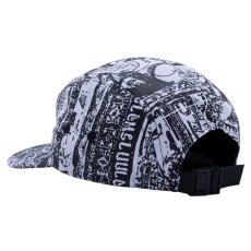 画像6: Acupuncture Volley Strapback Cap ストラップバック パネル ジェット キャップ ロゴ リフレクティブ 帽子 3M / Black Black/White (6)