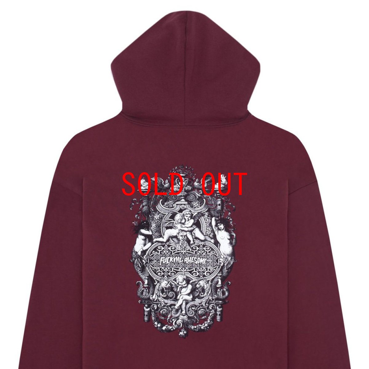 画像5: Filigree Sweat Hoodie ロゴ スウェット フーディー パーカー Maroon  (5)