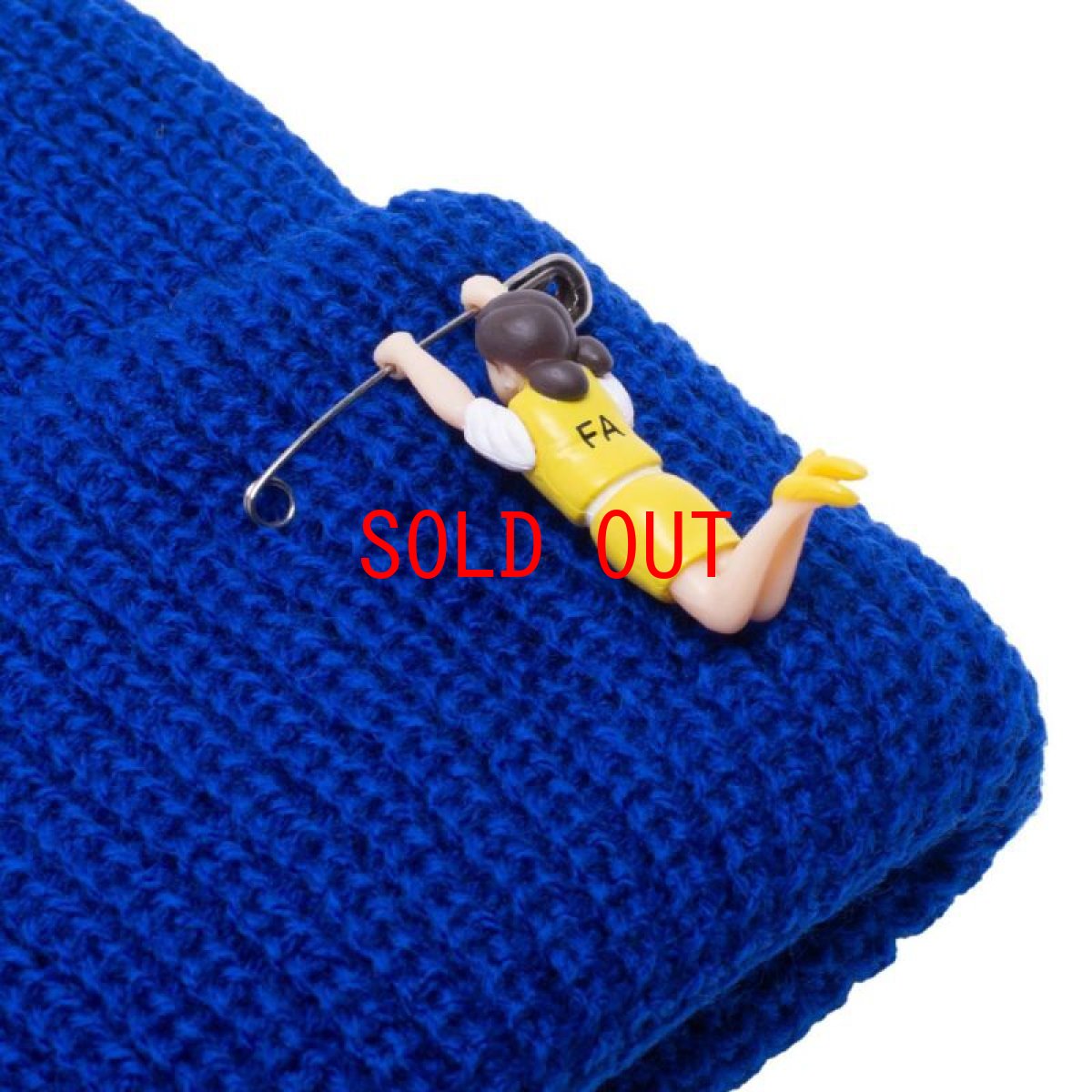 画像3: Hanging Girl Cuff Beanie ロゴ ビーニー ニット キャップ 帽子 Royal Blue Rust Red (3)