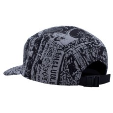 画像5: Acupuncture Volley Strapback Cap ストラップバック パネル ジェット キャップ ロゴ リフレクティブ 帽子 3M / Black Black/White (5)