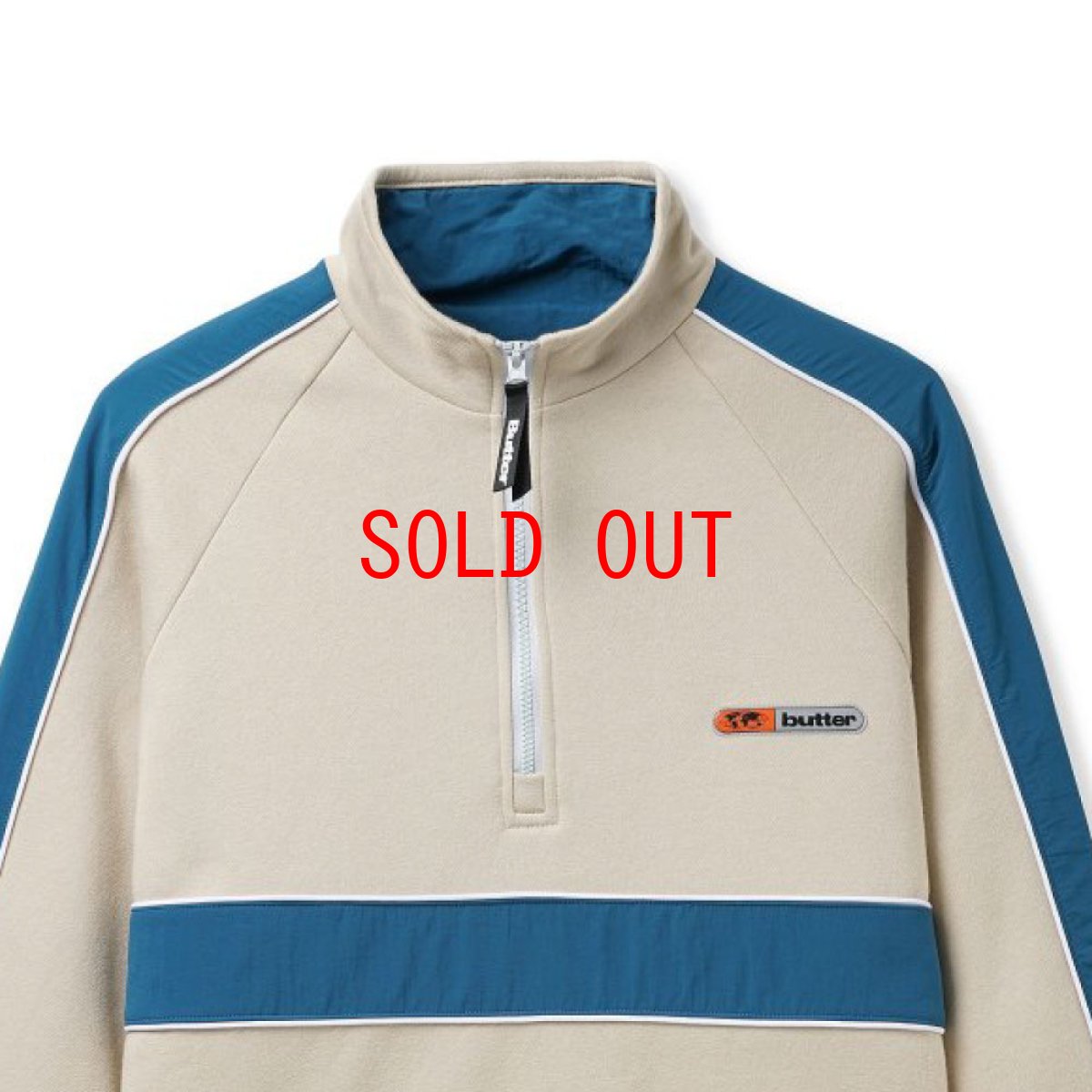 画像3: Motion 1/4 Zip Pullover Sweat Shirt モーション ハーフジップ プルオーバー スウェット シャツ Sand Beige (3)