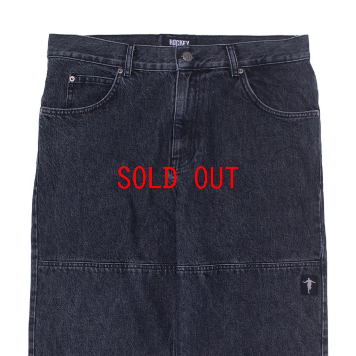 画像6: Double Knee Jean Denim Pants ダブルニー デニム パンツ Washed Black (6)