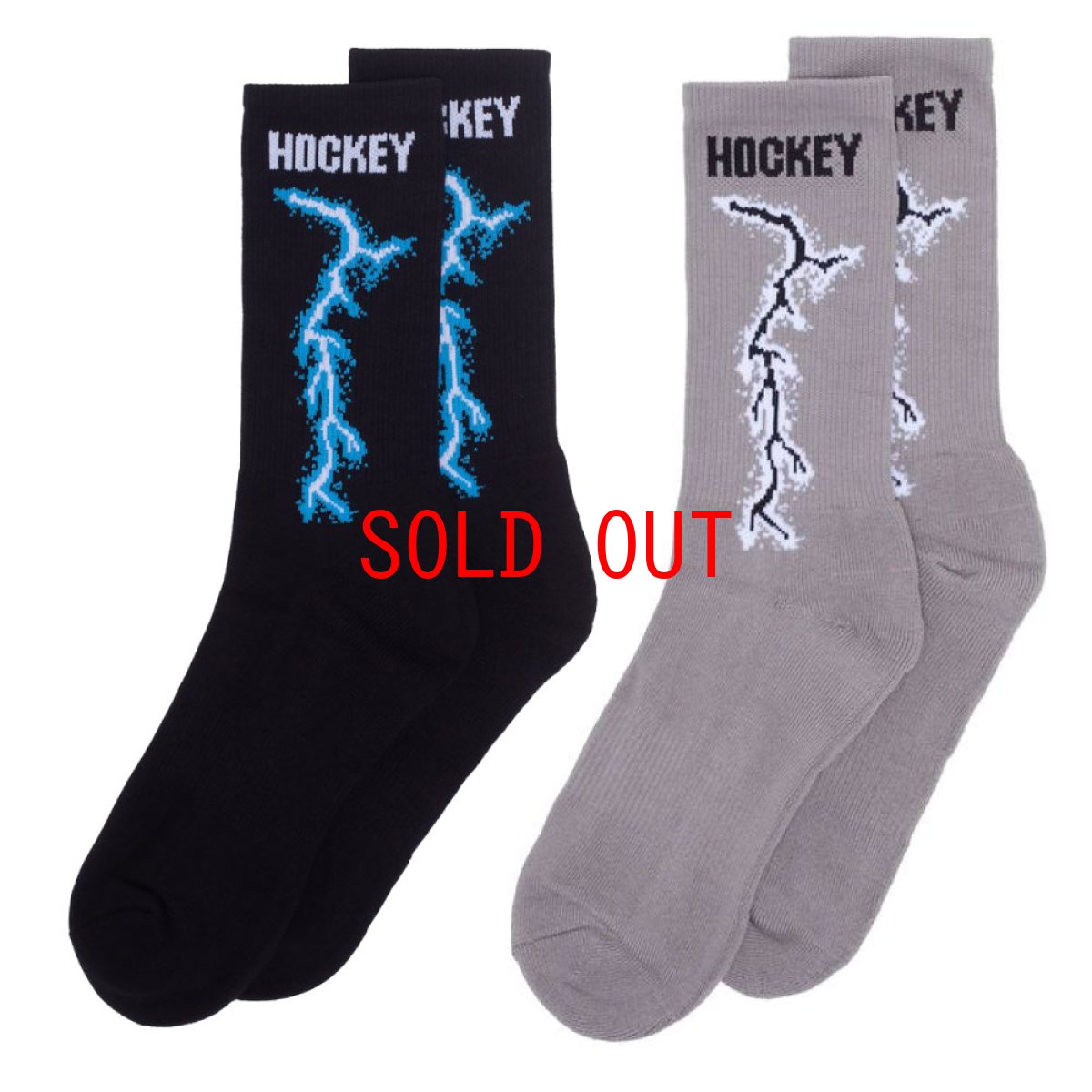 画像1: Lightning Socks ライトニング ソックス 靴下 Black Grey (1)