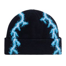 画像3: Lightning Beanies Acrylic Knit Cap ライトニング ビーニー ニット キャップ 帽子 Blue Black (3)