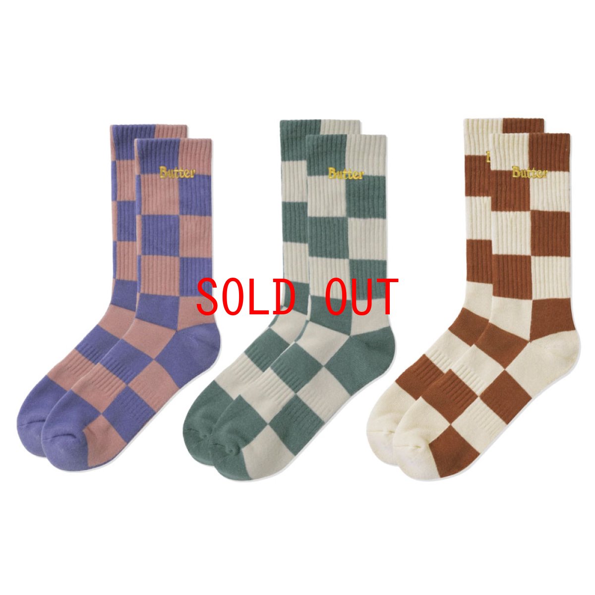 画像1: Checkered Socks チェッカー フラッグ ソックス 靴下 (1)