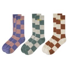 画像1: Checkered Socks チェッカー フラッグ ソックス 靴下 (1)