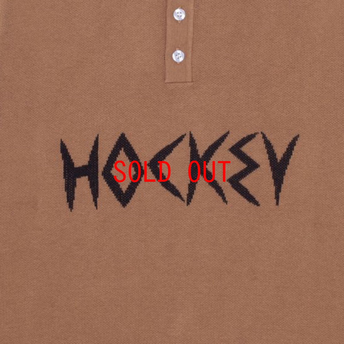 画像3: Knitted Polo Sweater ロゴ ニット ポロ セーター シャツ Brown (3)