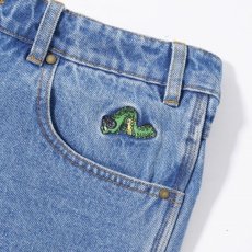 画像5: Selector Denim Baggy embroidery Pants セレクター デニム 刺繍 バギー パンツ Washed Indigo (5)