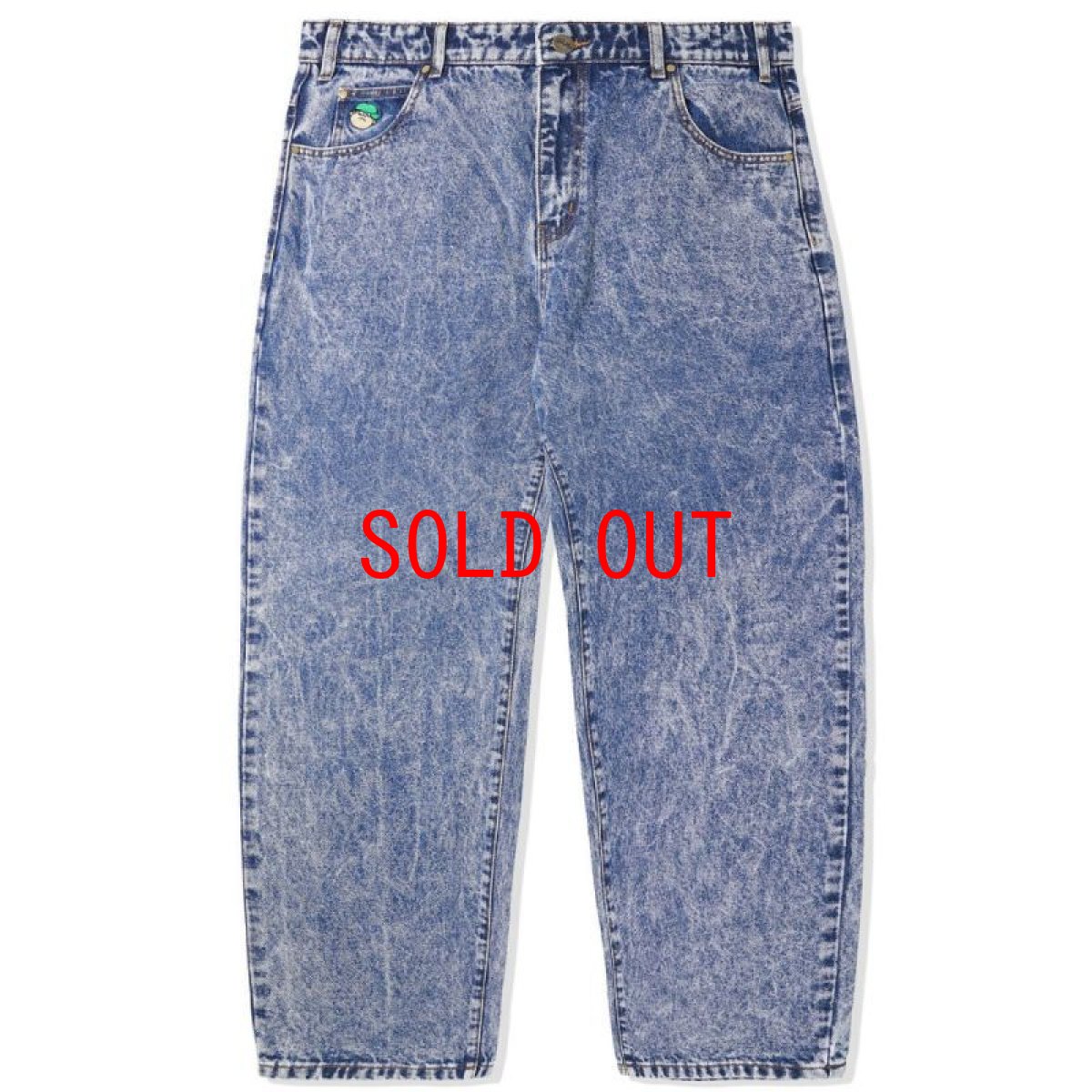 画像2: Santosuosso Denim Pants ケミカル デニム ワーク パンツ Acid Wash (2)