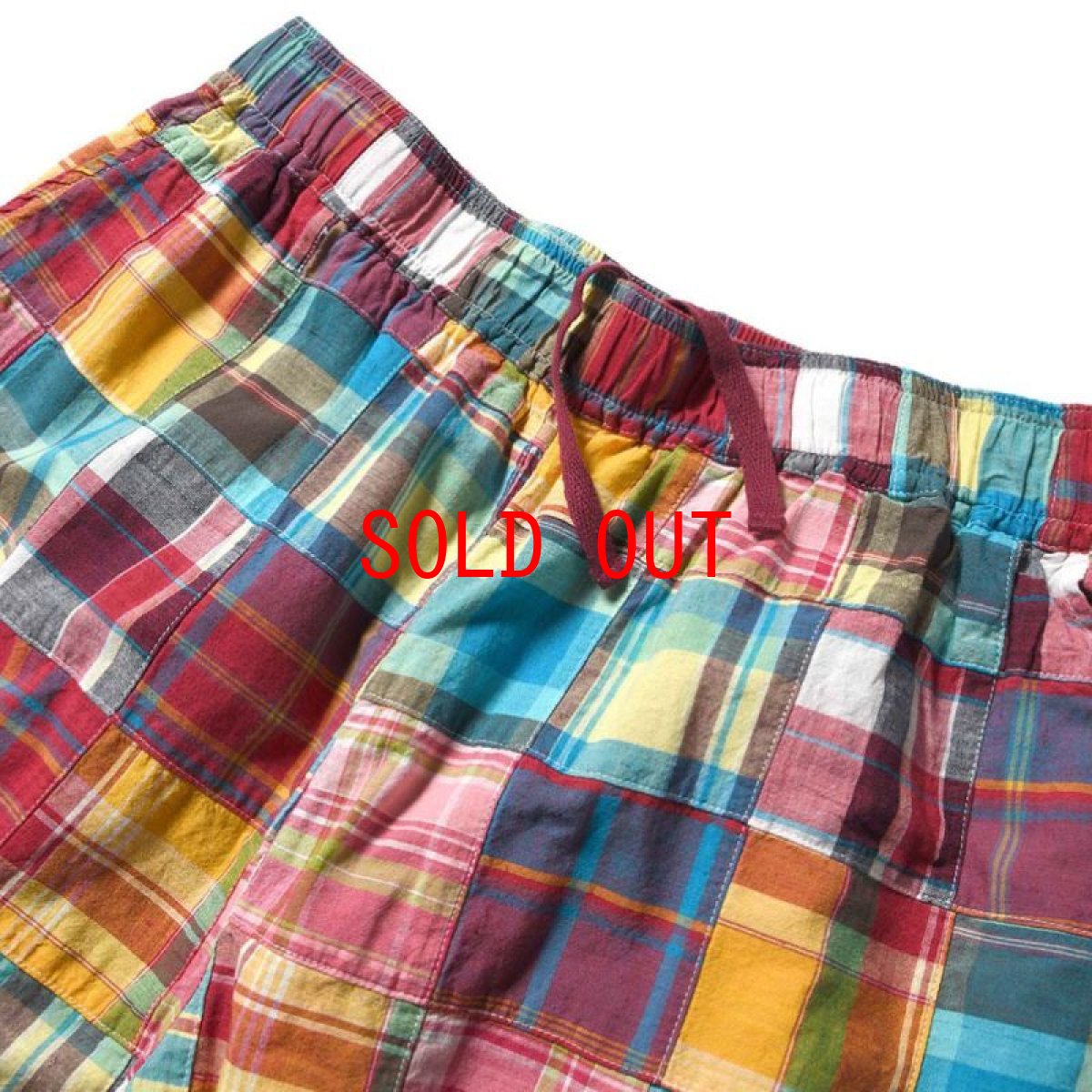 画像6: Patchwork Check Chef Pants マドラス チェック パッチワーク シェフ パンツ Red (6)