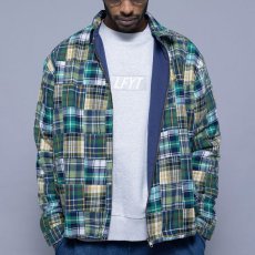 画像3: Patchwork Check Harrington Jacket ハリントン ジャケット マドラス チェック パッチワーク Green (3)