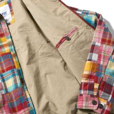 画像5: Patchwork Check Harrington Jacket ハリントン ジャケット マドラス チェック パッチワーク Red (5)