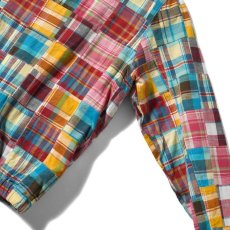 画像10: Patchwork Check Harrington Jacket ハリントン ジャケット マドラス チェック パッチワーク Red (10)